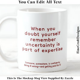 Caneca De Café Quando Você Duvida de Si Mesmo 076 Citação Motivac