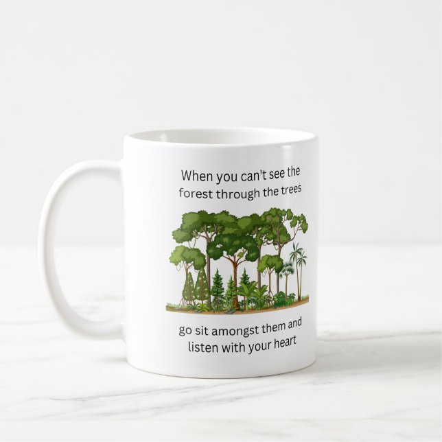 Caneca De Café Quando você não consegue ver a floresta através da (Esquerda)