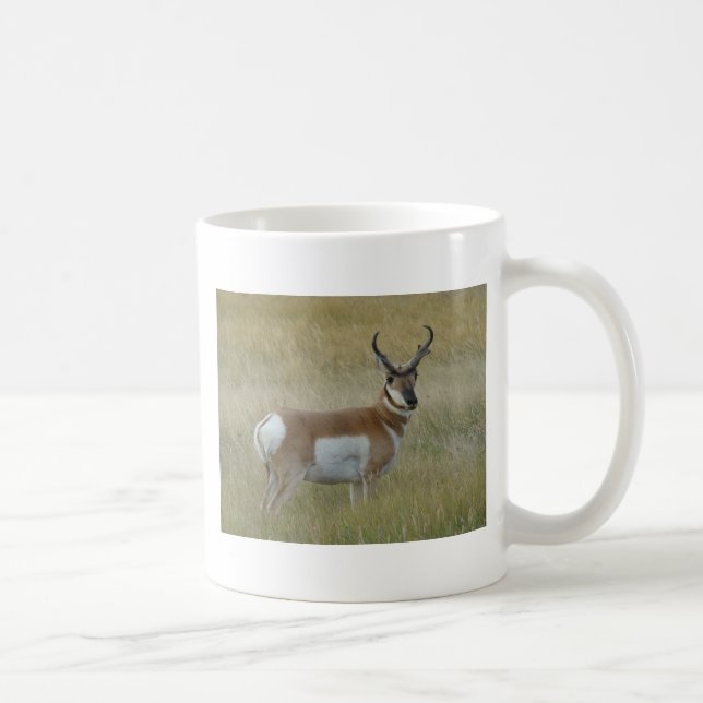 Caneca De Café Quantia choruda do antílope de A1 Pronghorn (Direita)