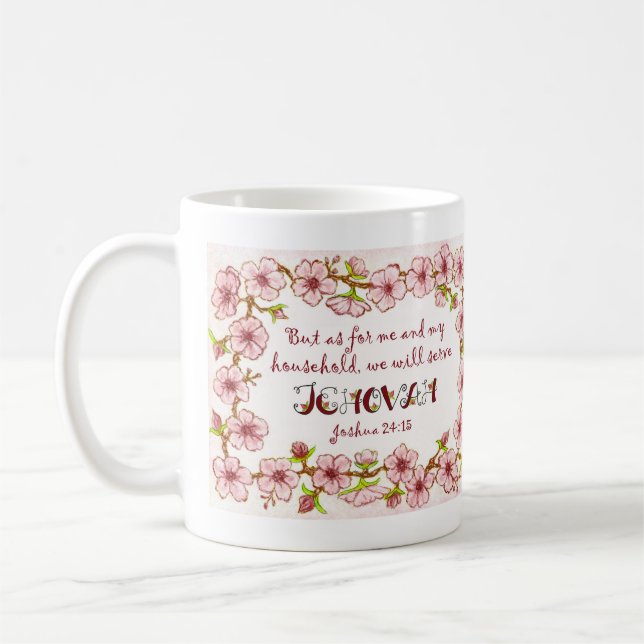 Caneca De Café Quanto À Minha Casa, Seremos Jehovah Mug. (Esquerda)