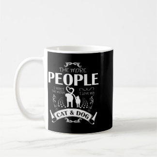 Caneca De Café Quanto Mais Pessoas Eu Conheço Mais Como Gato E Ca