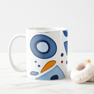 Caneca De Café Quantum Dot Dreams Abstrato
