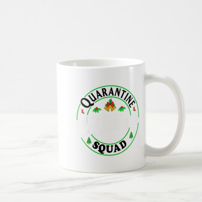 Caneca De Café Quarantine Christmas Squad Matching Family Holiday (Direita)