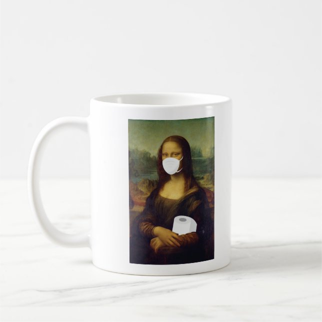 Caneca De Café Quarantine Mona Lisa (Esquerda)