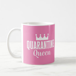 Caneca De Café Quarantine Queen 2020 Pink Girly Virus