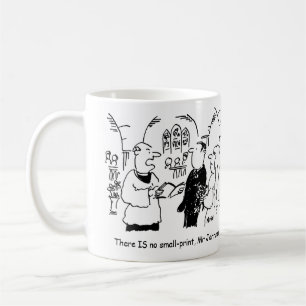 Caneca De Café Quarto de Bridegroom numa Cartoon de Casamento par