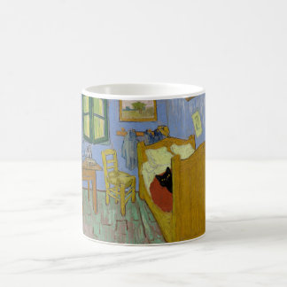 Caneca De Café Quarto em Arles com gato preto - Van Gogh