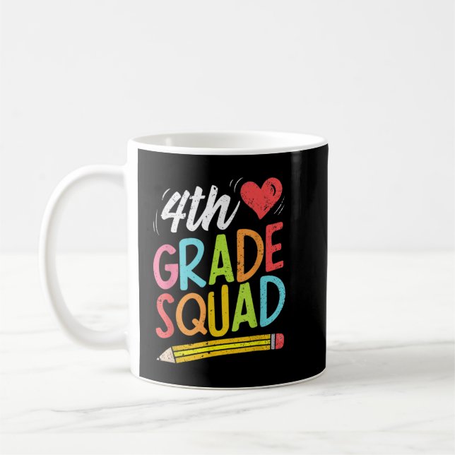 Caneca De Café Quarto Gráfico de Professores Equipe de Estudantes (Esquerda)