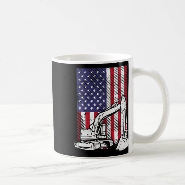 Caneca De Café Quarto Rapazes Da Escavadora 4 De Julho Crianças D (Direita)