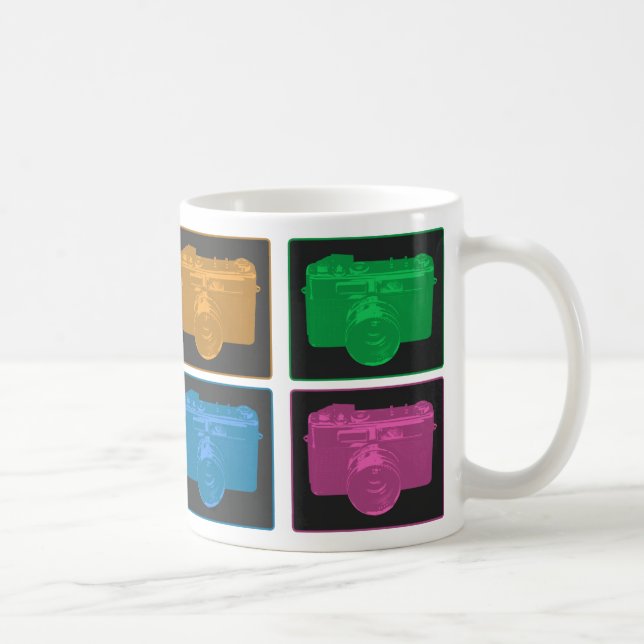 Caneca De Café Quatro Câmeras Pop Art (Direita)