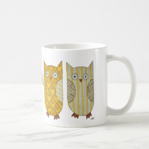 Caneca De Café Quatro Corujas Douradas Coffee Mug