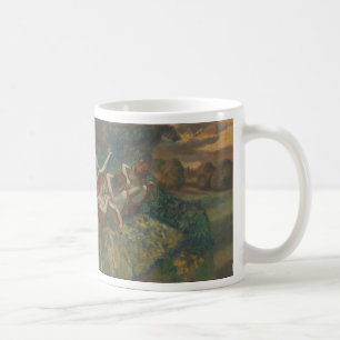 Caneca De Café Quatro Dançarinas de Edgar Degas, Arte Fino de Bal