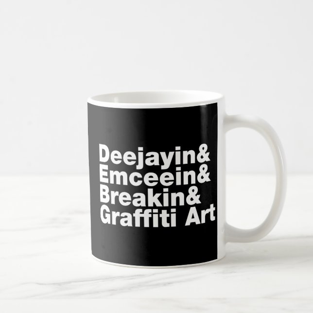 Caneca De Café Quatro Elementos do Hip Hop (Direita)