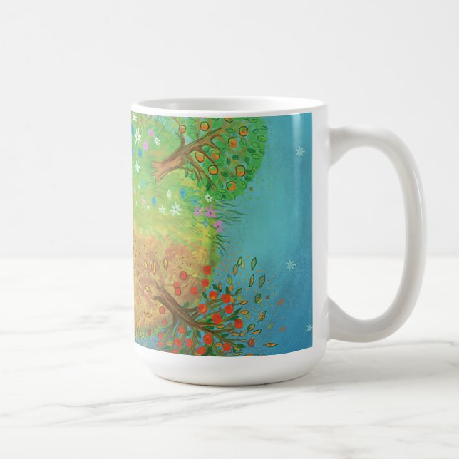 Caneca De Café Quatro estações na Terra (Direita)