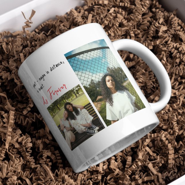 Caneca De Café Quatro Fotos personalizadas melhores amigos para s (BFF Four-Photo Personalized Best Friends Forever Mug)
