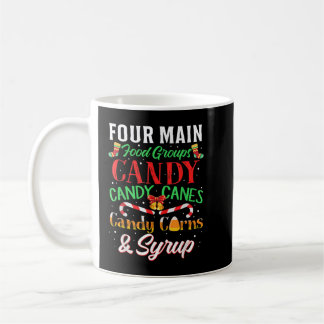 Caneca De Café Quatro Grupos de Comidas Elf Buddy Natal Pajama X