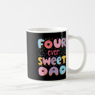 Caneca De Café Quatro Pai Doce, 4º Aniversário, Rosquinha