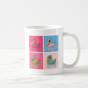 Caneca De Café Quatro patos coloridos