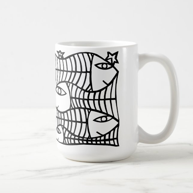 Caneca De Café Quatro peixes (Direita)