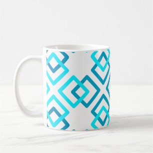 Caneca De Café Quatro Quadrados de Cor Ciano