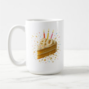 Caneca De Café Que Comam Bolo aniversário de 40 anos