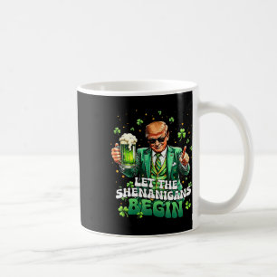 Caneca De Café Que Comece as Travessuras Divertido Trump Dia de S