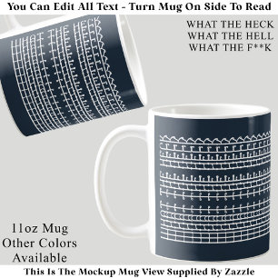 Caneca De Café Que diabos Mensagem Oculta 132WB Citação Engraçada