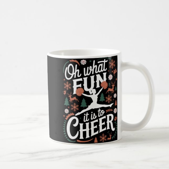 Caneca De Café Que Diversão É Torcer Feio Cheerleading Natal  (Direita)