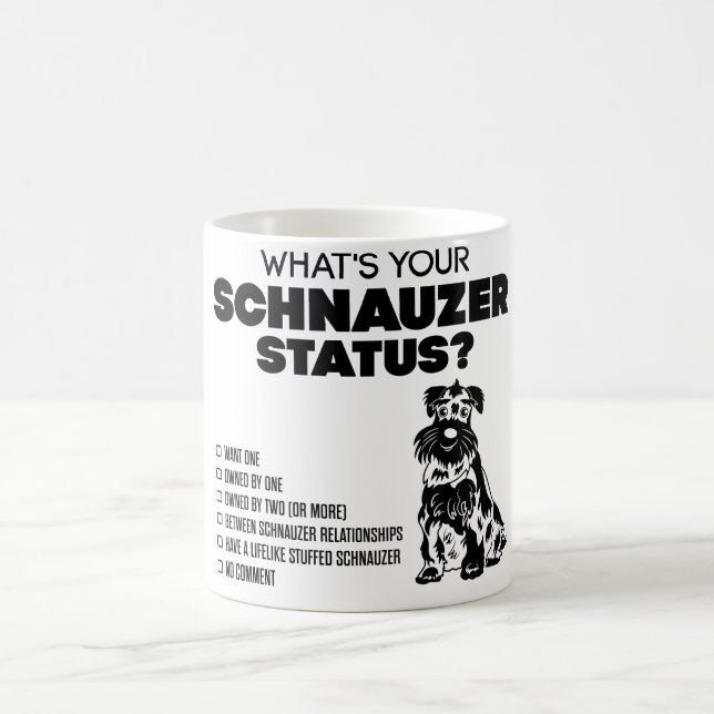 Caneca De Café Que é seu estado do Schnauzer? (Centro)