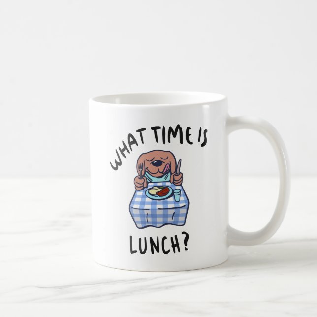 Caneca De Café Que horas é o almoço (Direita)