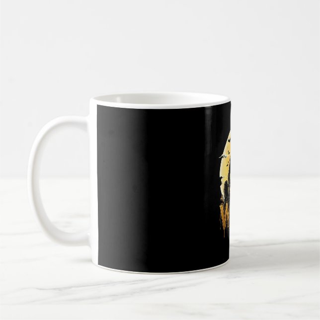 Caneca De Café Que Lobisomem Abóbora Lápide Lua Cheia (Esquerda)