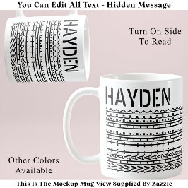 Caneca De Café Que mensagem oculta 137BW é engraçada?