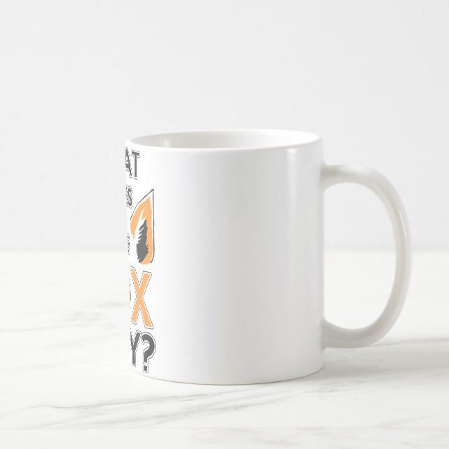 Caneca De Café Que o Fox diz? (Direita)