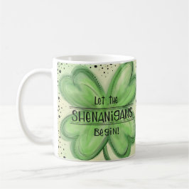Caneca De Café Que os Shenanigans comecem a diversão do Shamrock