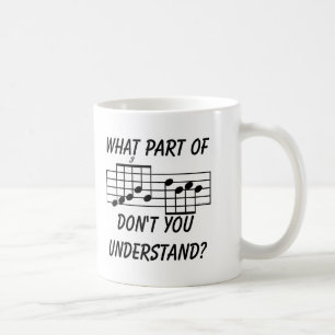 Caneca De Café Que parte da notação musical você não compreende
