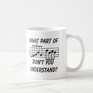 Caneca De Café Que parte da notação musical você não compreende