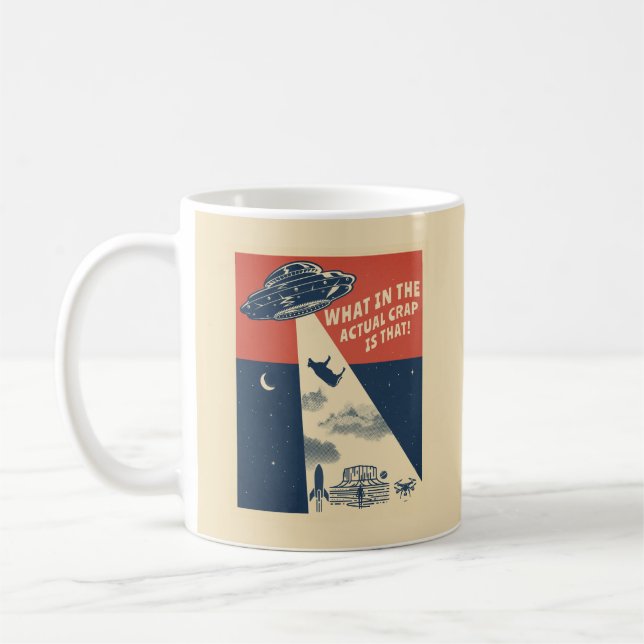 Caneca De Café Que Porra É Essa? UFO UAP (Esquerda)