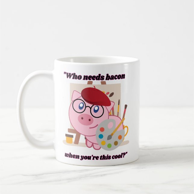 Caneca De Café que precisam de citação de porco bacon (Esquerda)