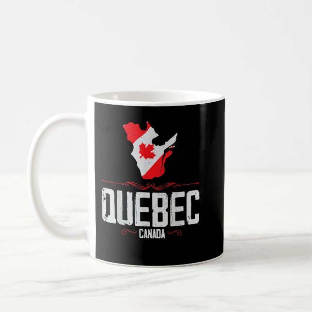 Caneca De Café Quebec Canada Quebec Silhouette Souvenir from Queb (Esquerda)