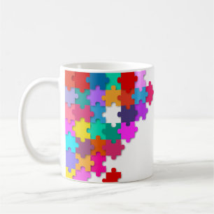 Caneca De Café Quebra-cabeça Colorida Piece Mug para Criatividade