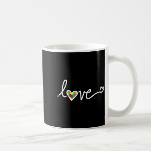 Caneca De Café Quebra-cabeça Coração Amor Fofo Conscientização Au