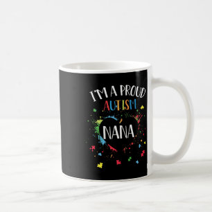 Caneca De Café Quebra-cabeça Coração Im Um Autismo Orgulhoso Nana