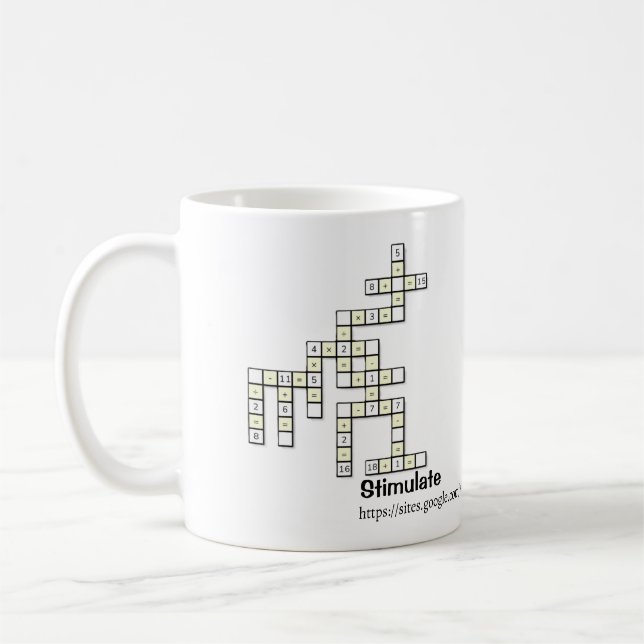 Caneca De Café Quebra-cabeça Crossmath 2 (Esquerda)