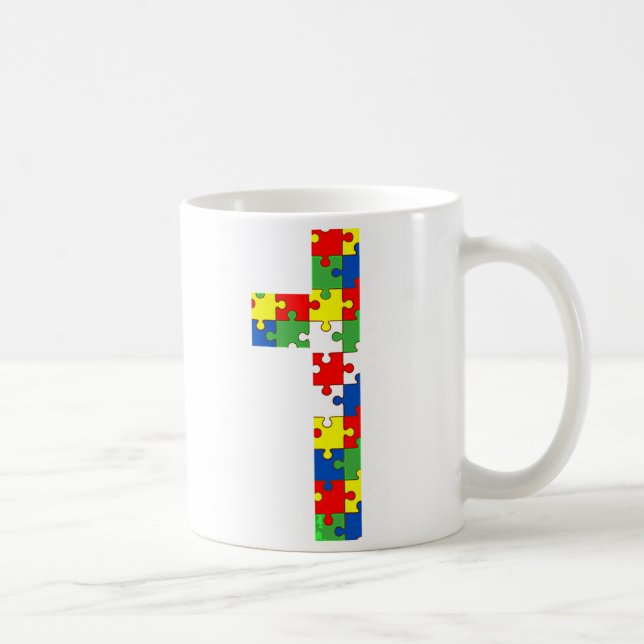 Caneca De Café Quebra-cabeça da Cruz de Jesus Conscientização do  (Direita)