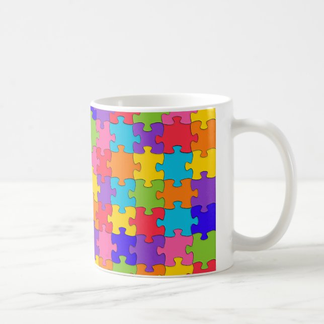Caneca De Café quebra-cabeça de autismo (Direita)