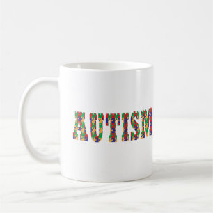 Caneca De Café Quebra-cabeça de Autismo Colorido