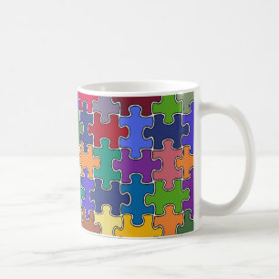 Caneca De Café quebra-cabeça de cores