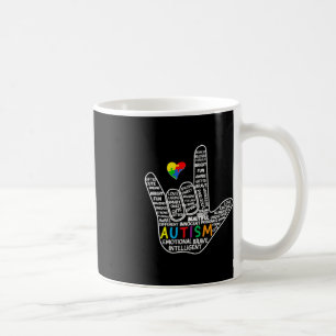 Caneca De Café Quebra-cabeça Heart ASL Love Sign Language hand Au