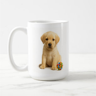 Caneca De Café Quebra-cabeça-Me Isto - Labrador Retriever Puppy