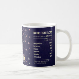 Caneca De Café Quebra de Fatos Nutricionais do Aquário Zodiac Cug